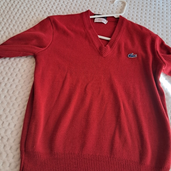 Vintage  IZOD/ LACOSTE SWEATER  UNISEX  SIZE 20 /S red - Picture 2 of 9